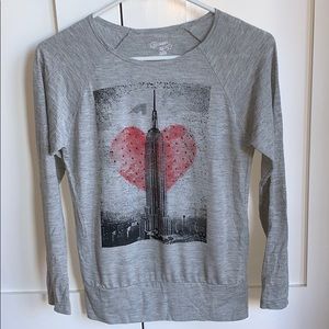 Girls Long Sleeve Empire State Building Tee